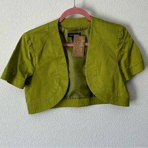 Y2K Jessica Howard cropped Lime Green Bolero